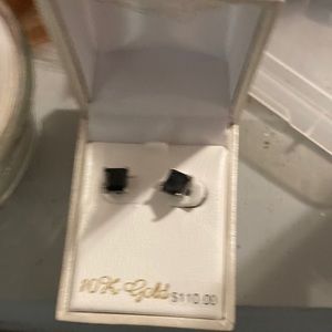 Black sapphire studs